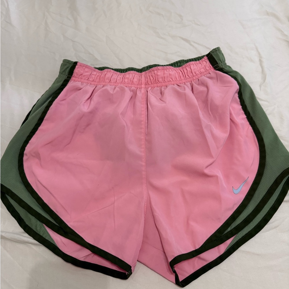 Nike Women's Athletic Shorts in Pink and Green
